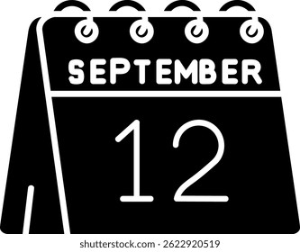 12th of September Line vector Icon Design