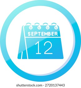 12th of September Line vector Icon Design