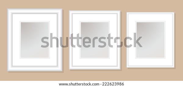 12x14 Double Mats Frame 8x10 Photo Stock Vector Royalty Free