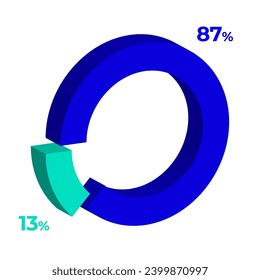 13 87 3d donut pie chart illustration eps vector 