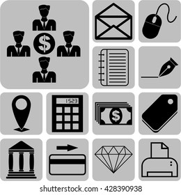 13 businessicon set. Quality Icons.