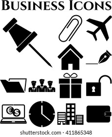 13 businessicon set. Universal and Standard Icons.