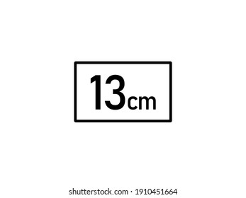 13 Zentimeter Ikone, Vektorgrafik, 13 cm groß