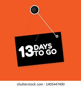 13 day to go. Vector stock illustration 