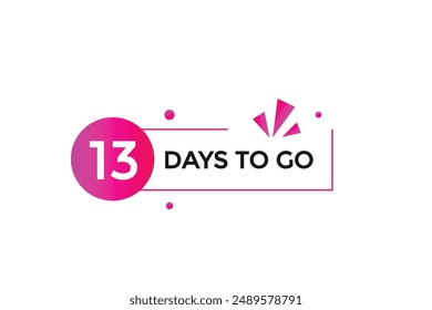 13 days to go, icon, stile, timer, countdown, clock,  go  to, time,  background, template, 13 days to go, countdown, sticker, left banner, business, sale, label button
