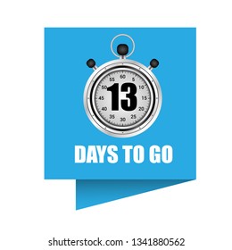 13 days to go sign 