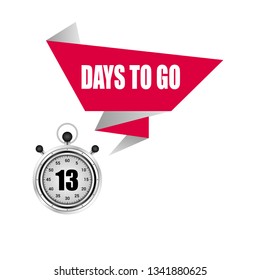 13 days to go sign 