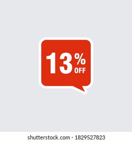 13 descuento, distintivos de vectores de venta para etiquetas, , pegatinas, banners, etiquetas, etiquetas, etiquetas web, nueva oferta. Banner de signo de origami de descuento