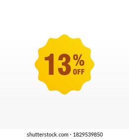 13 descuento, distintivos de vectores de venta para etiquetas, , pegatinas, banners, etiquetas, etiquetas, etiquetas web, nueva oferta. Banner de signo de origami de descuento