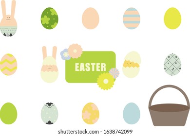 13 Easter Egg Illustration Set