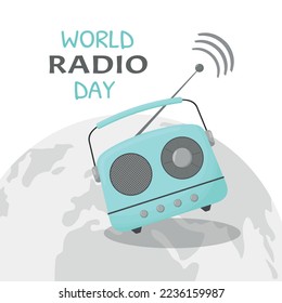 13 february World Radio Day Vector Illustration