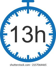 13-Stunden-Timer-Symbol, Uhrsymbol