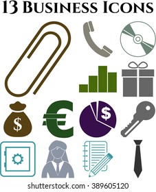 13 icon set. business Icons. Quality Icons.
