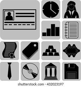 13 icon set. business Icons. Minimal Modern.