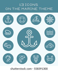 13 icons on the marine theme.