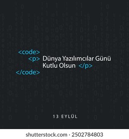 Traducción: Feliz Día Mundial de los Desarrolladores de Software. 13 de septiembre.