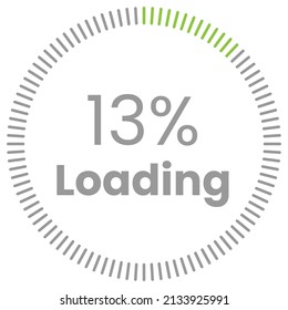 13% Loading. 13% circle diagrams Infographics vector, 13 Percentage ready to use for web design ux-ui