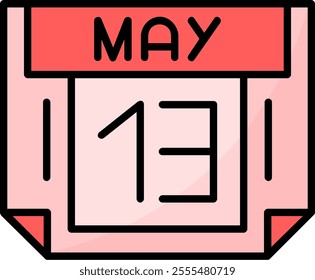 13 May Filled Style Icon Design