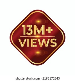 13 Million Plus Views Vector Design