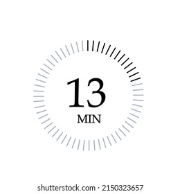 13 minutes timers Clocks, Timer 13 min icon.