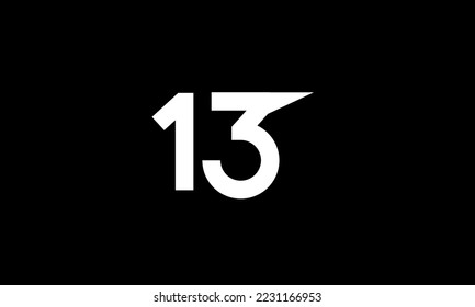 13 New Number Black Fast Startup Logo