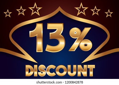 13% off discount promotion sale,  sale promo marketing.
