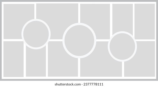 13 photo collage template. vector illustration, new collections
