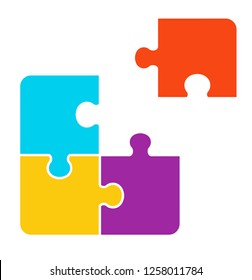  1+3 pieces Puzzle design