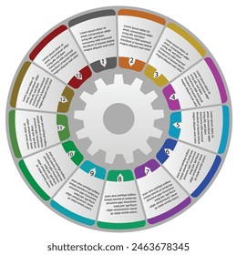 13 point infographics or 13 option Infographic