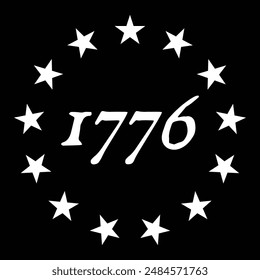 13 Stars 1776 Independence Day