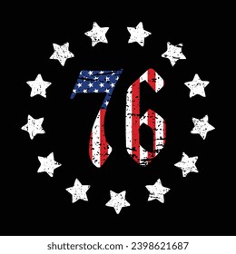 13 Stars Betsy Ross 1776 Flag Design