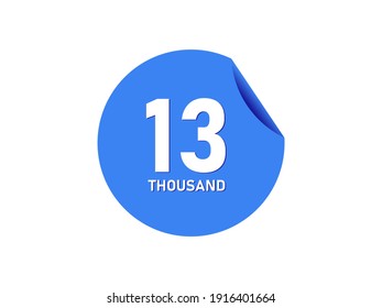 13 Thousand texts on the blue sticker