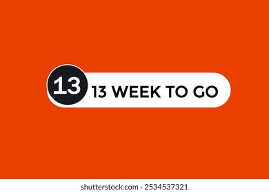 13 week to go, icon, stile, timer, countdown, clock, time,  background, template, 13 week to go countdown, sticker, left banner, business, sale, label button
