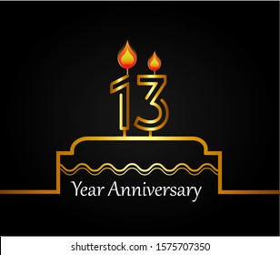 13 year anniversary design template