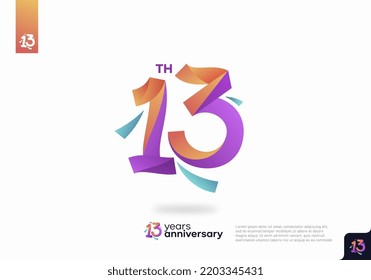 13 year anniversary design template