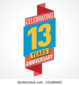 13 Years Anniversary Celebration Design.