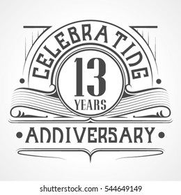 13 Years Anniversary Celebration Design.