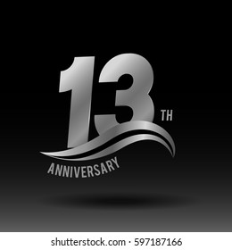 13 Years Anniversary Celebration Design logo
