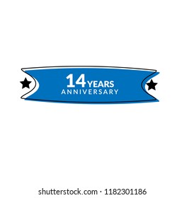 13 years anniversary celebration simple logo. 