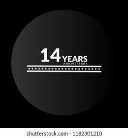 13 years anniversary celebration simple logo. 