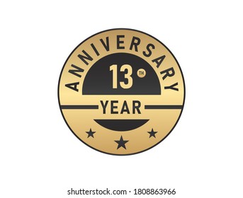 Logotipo vectorial de imágenes de 13 años 