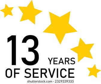 13 Years of Service Experience Tag