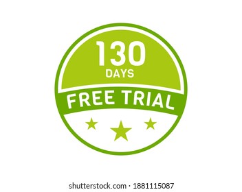130 days free trial. 130 day Free trial badges