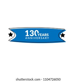 130 years anniversary, logo template. 
