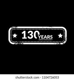 130 years anniversary, logo template. 