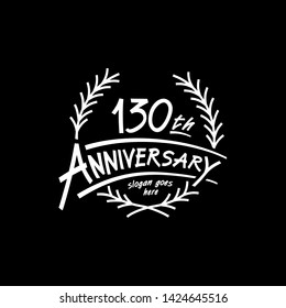 130 years design template. Vector and illustration. 130 years logo.
