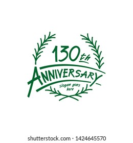 130 years design template. Vector and illustration. 130 years logo.
