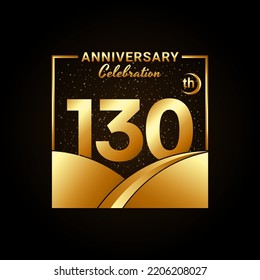 130th anniversary, Anniversary Celebration template design. Logo vector illustration