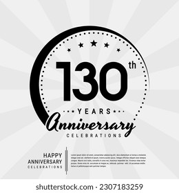 Plantilla de diseño del 130 aniversario. ilustración de plantilla de vector