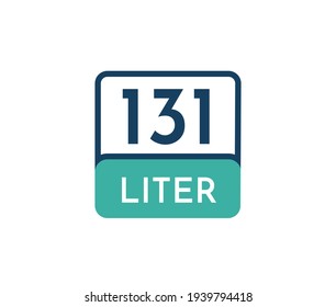 131 liters icon vector illustration